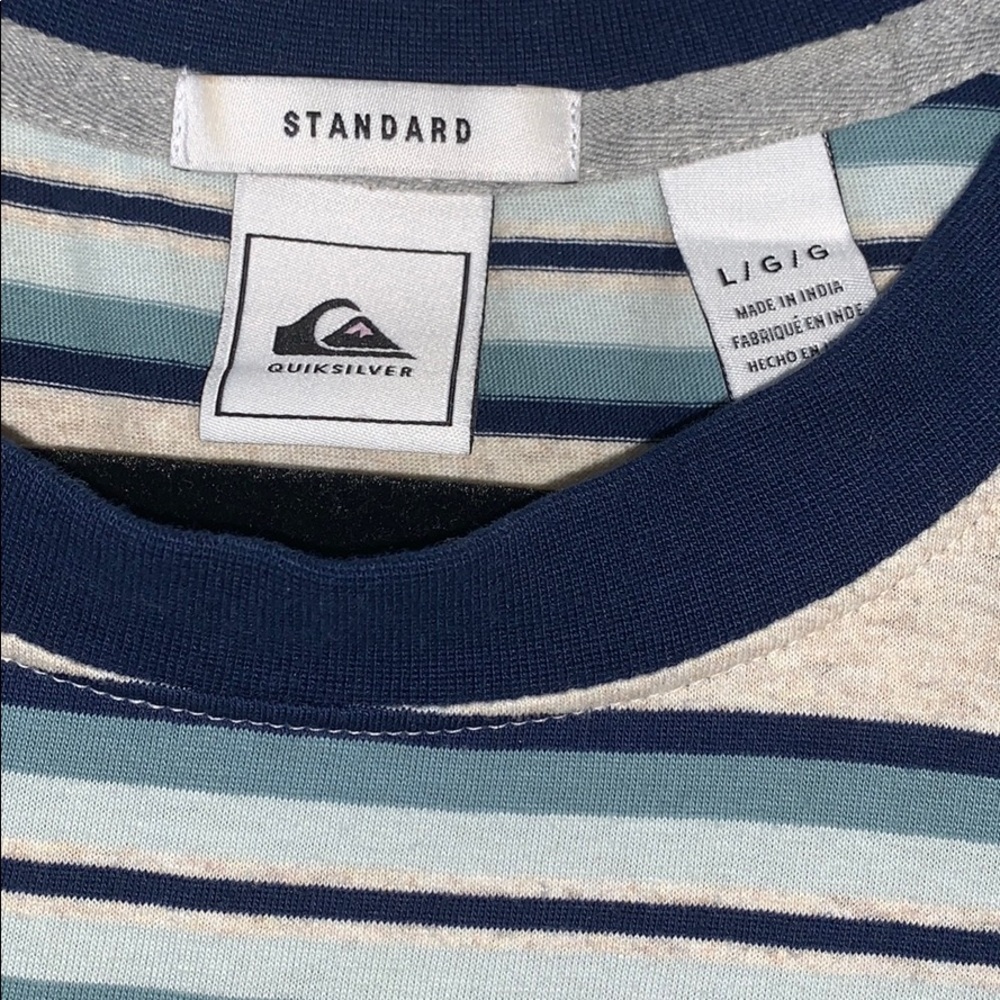 ❌SOLD Quiksilver Striped T-Shirt Dress L - Picture 4 of 4